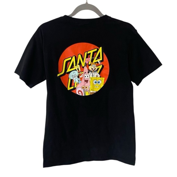 Santa Cruz SpongeBob Black Graphic Tshirt - Picture 2 of 5